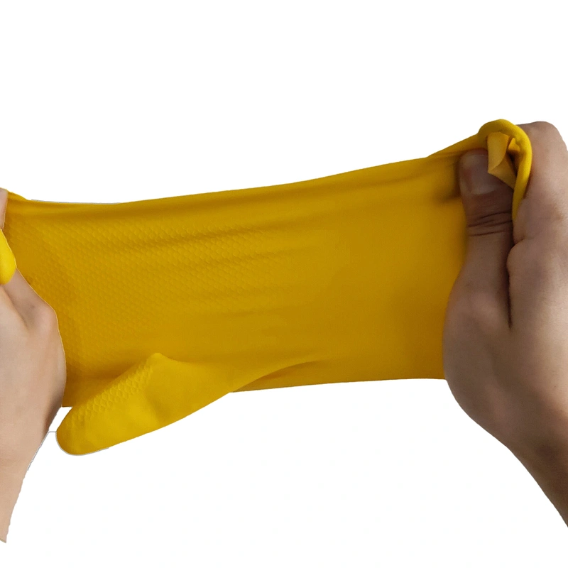 high quality household non-medical examination sterile safety working rubber latex gloves