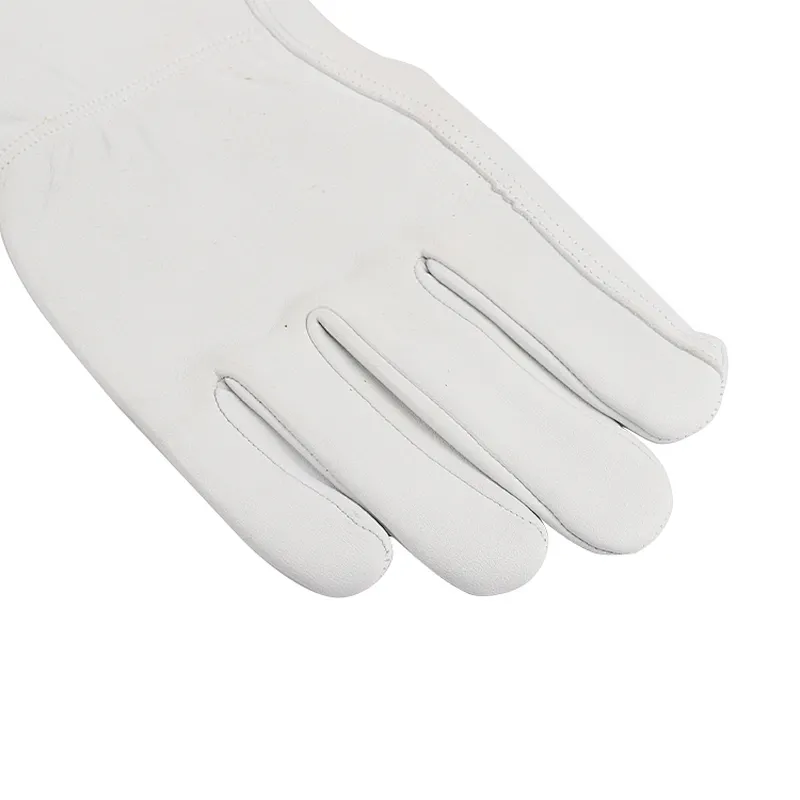 Hot sales Grade AB whole sheepskin white flexible thumb Driver leather work safety gloves