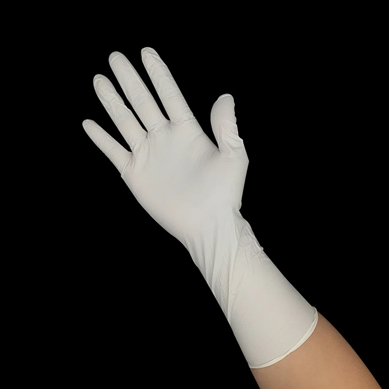 Wholesale High Quality White Disposable Pure Nitrile Gloves Cheap Good Elasticity Nitrile Gloves For Food