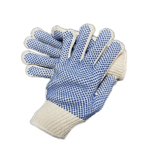 custom anti skip processing type double side hand gloves with pvc dots for normal work