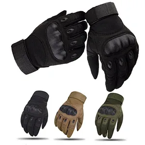 mens police army hand fitness mountaineering protective touch screen military full finger tactical gloves