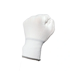 black maintenance breathable lightweight heavy duty exam work polyester knitted pu nitrile gloves