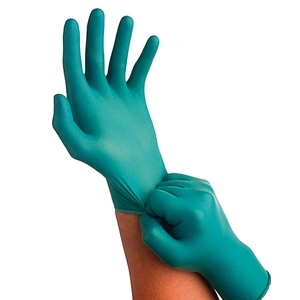Wholesale waterproof comfort grip guantes de Green nitrilo manufacturers waterproof comfort grip Green nitryl gloves