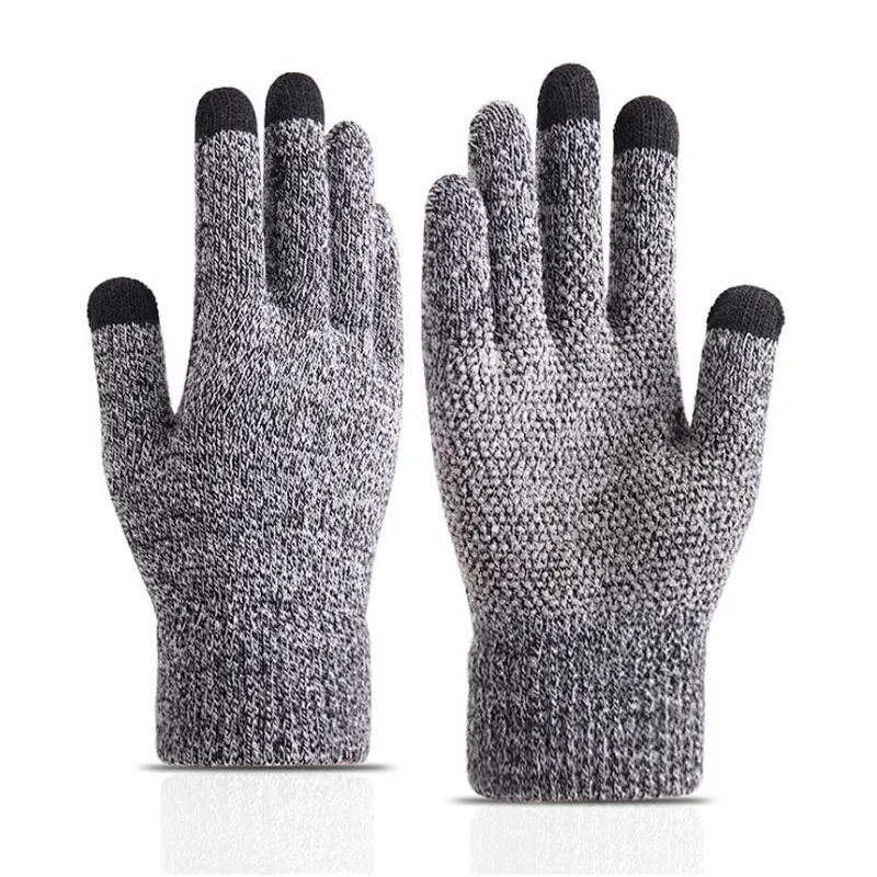 best winter unisex knitted warm non slip personality breathable touch screen gloves with logo