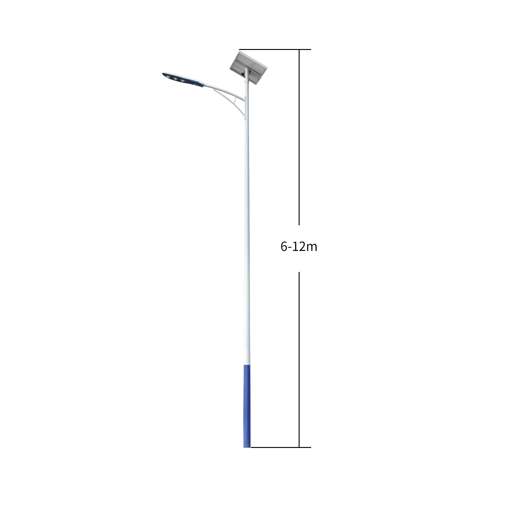 6-12m street light fixture with pole manufacturer