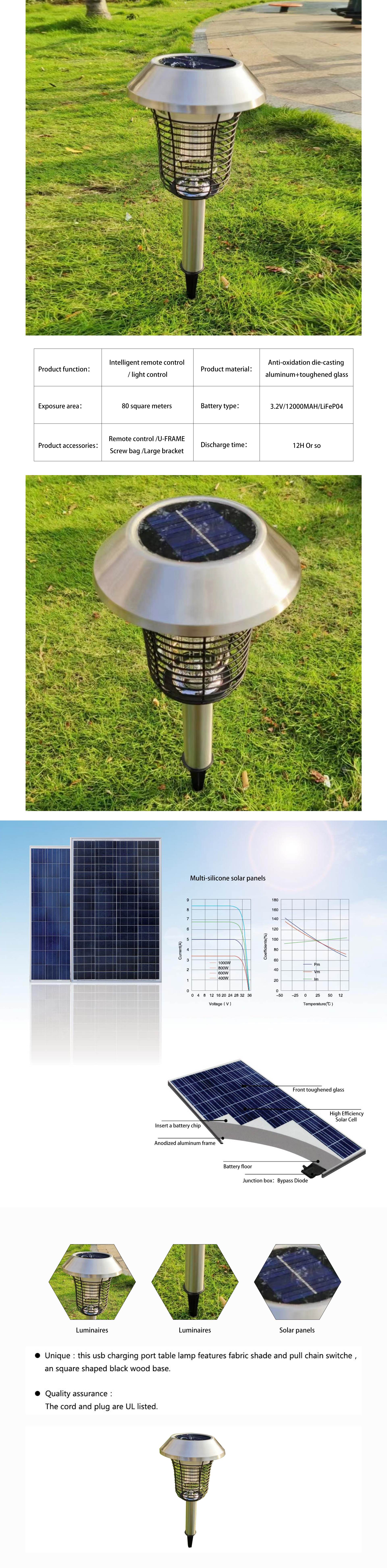 ss led solar mosquito killer spike lights manufacturer