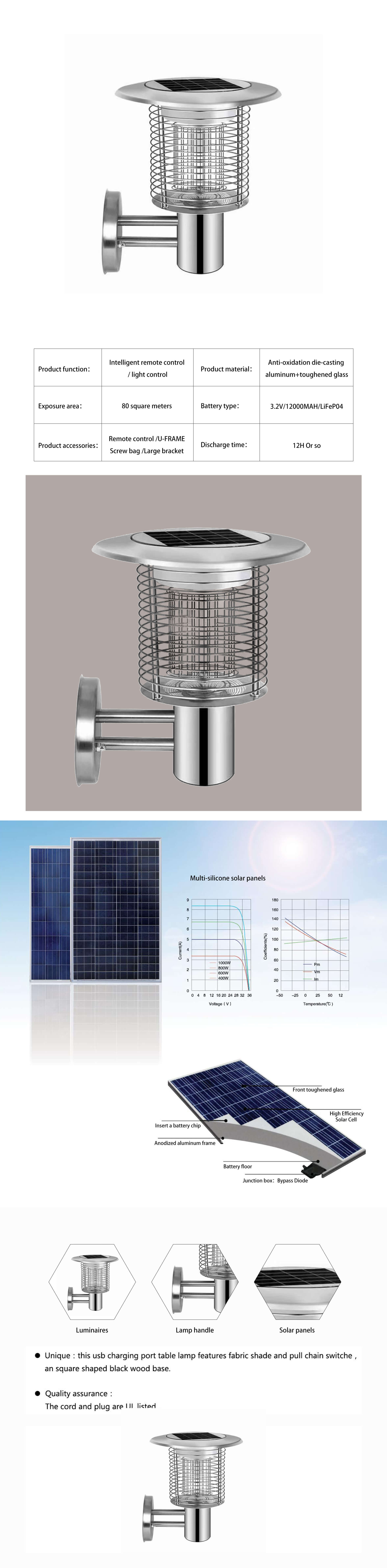 all in one led solar mosquito killer wall light