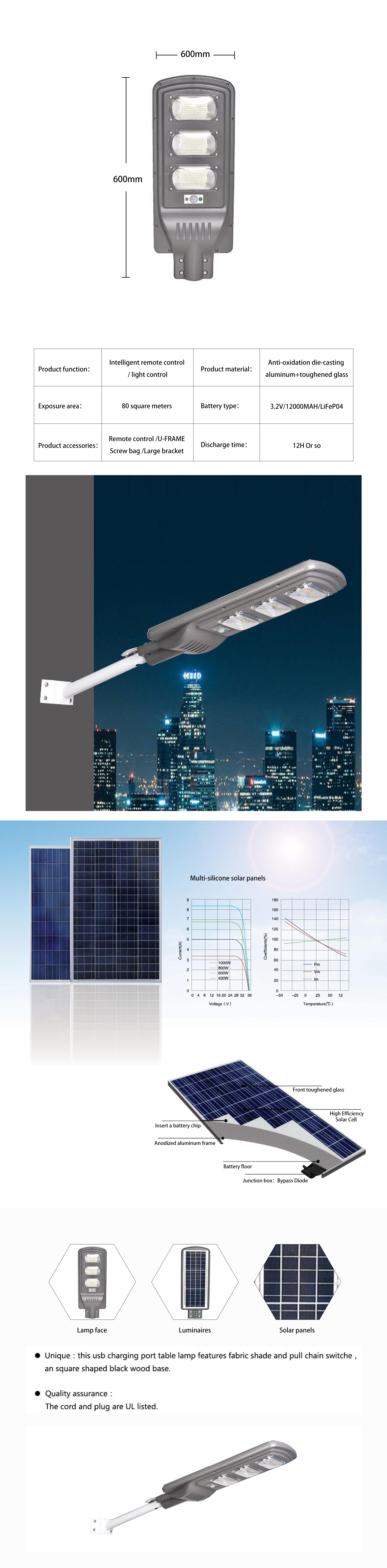 all in one led solar street light fixture manufacturer