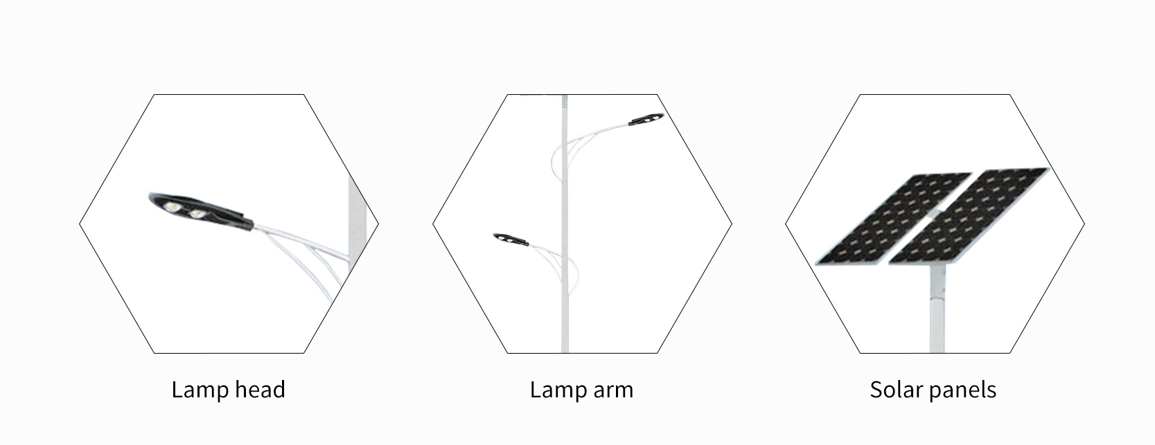 double arm steel pole led solar street light manufacturer