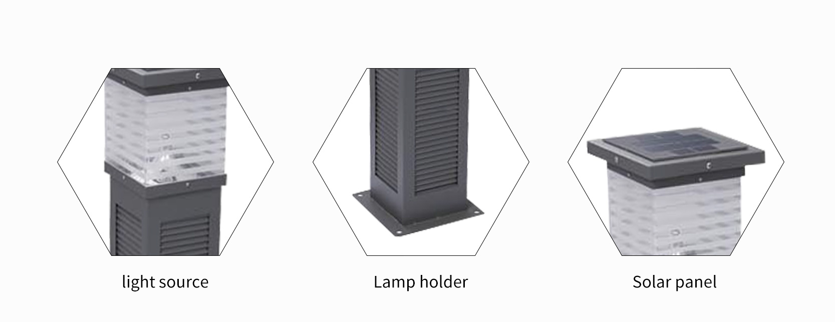 aluminium all in one pc solar lawn lamp manufacturer
