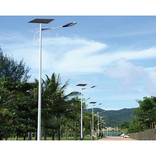 Economical LED solar street light with taper pole