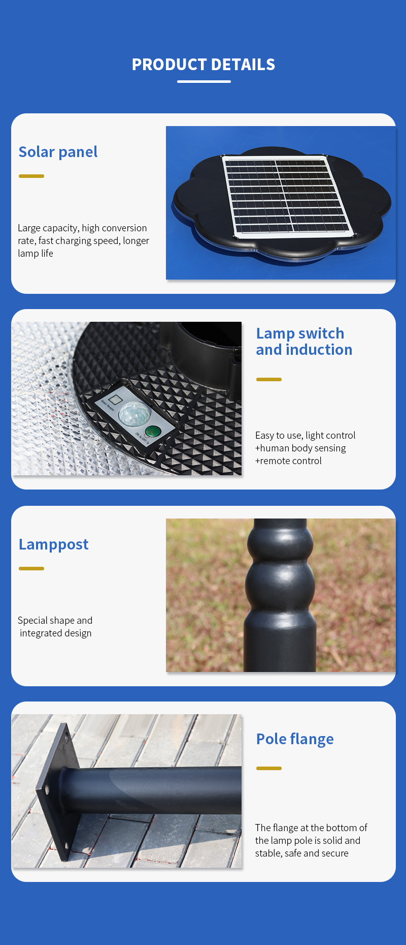 high quality all in one led solar garden lamps supplier