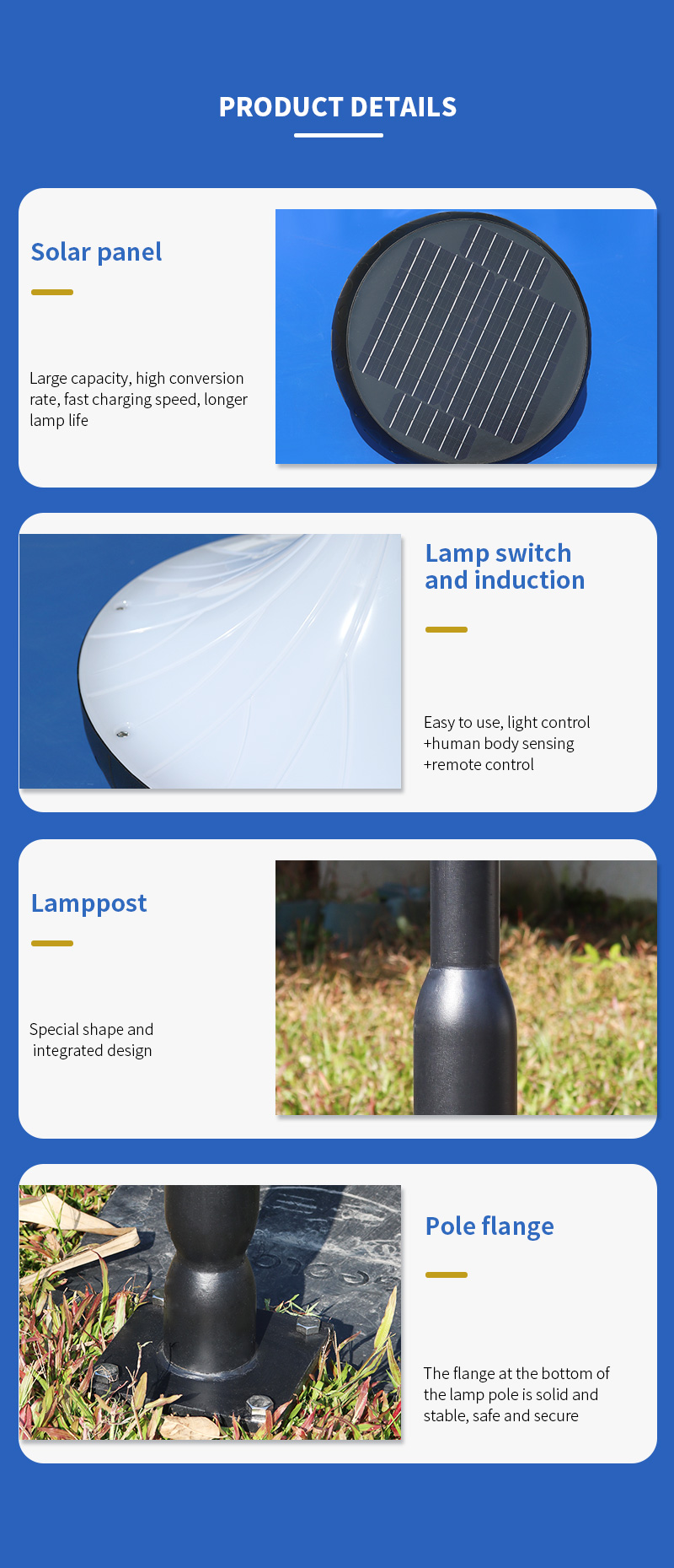 high quality Morning glory led all in one solar urban lamps exporter