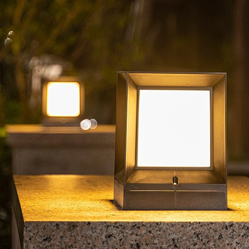 ABS all in one solar square pillar lamp