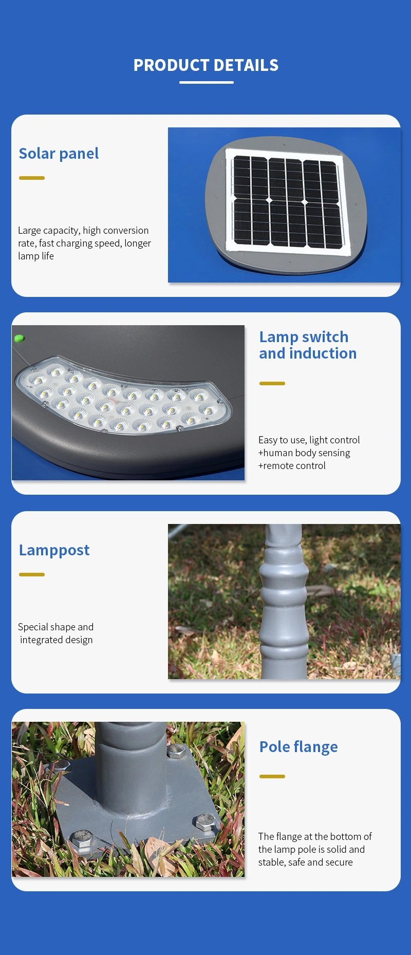 high power led solar garden lights manufacturer