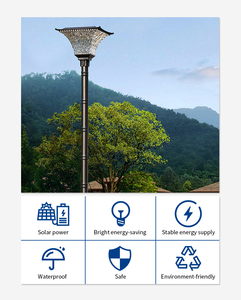 waterproof solar coundyard lamp manufacturer