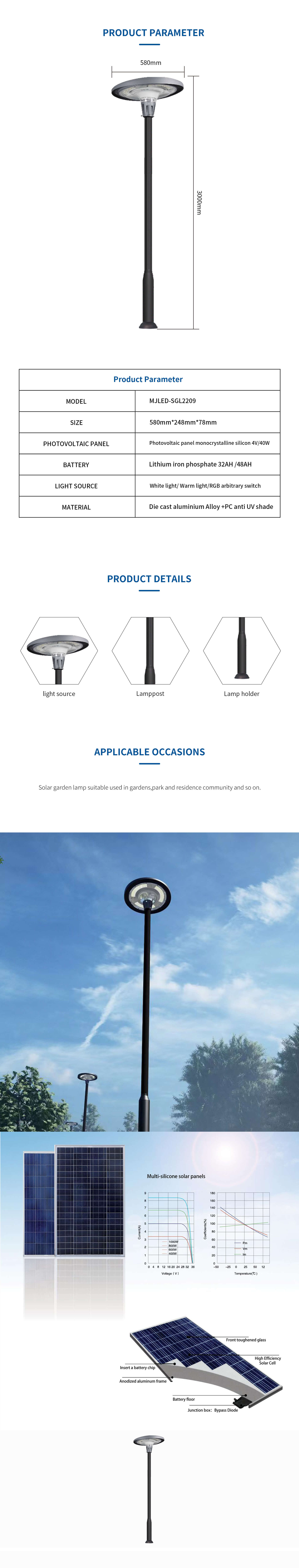 led all in one solar garden lights manufactuter