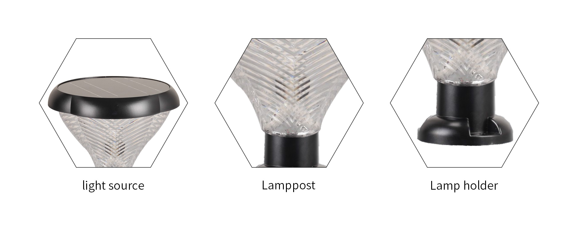 pc led solar pillar lamp manufacturer