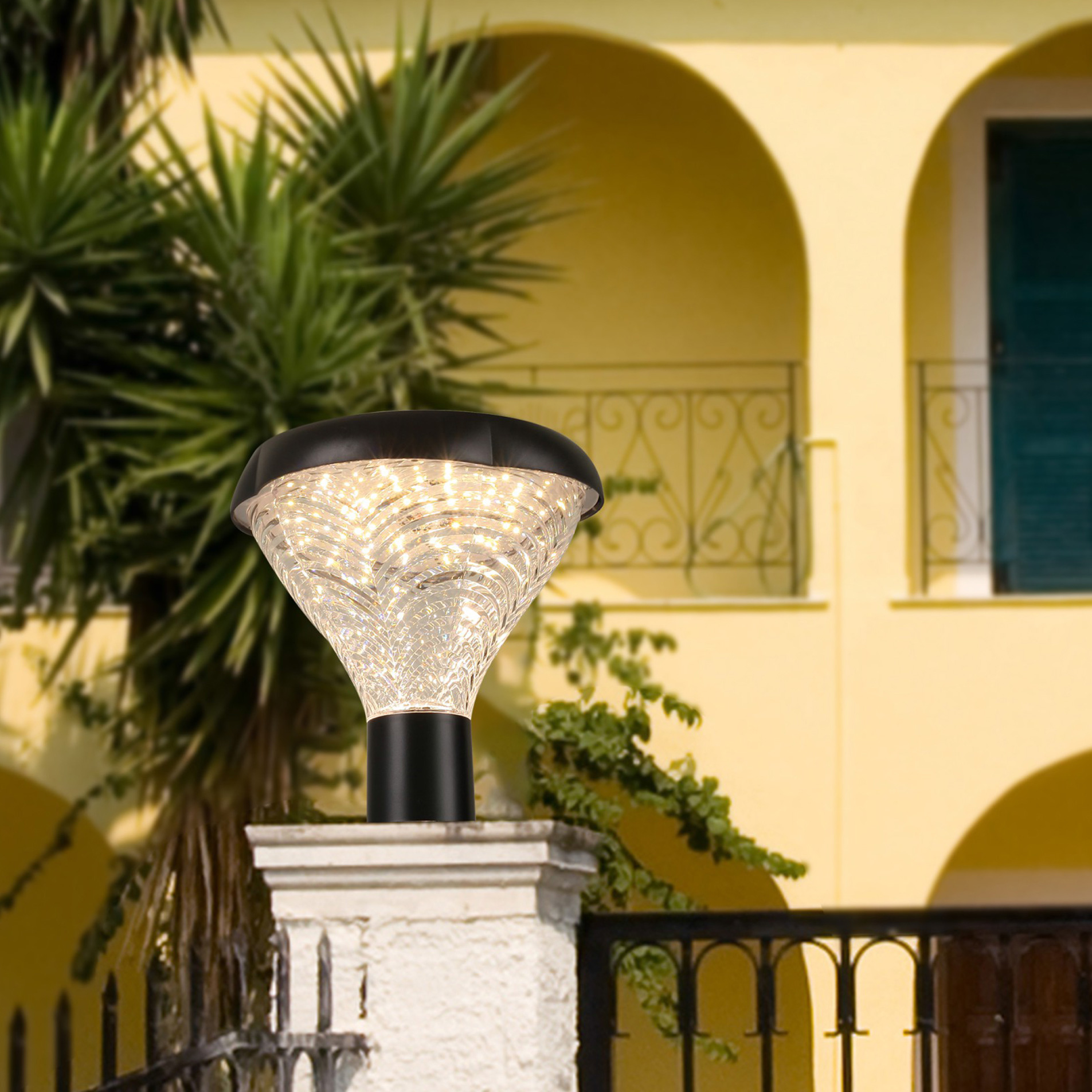 pc all in one led solar pillar lamp manufacturer