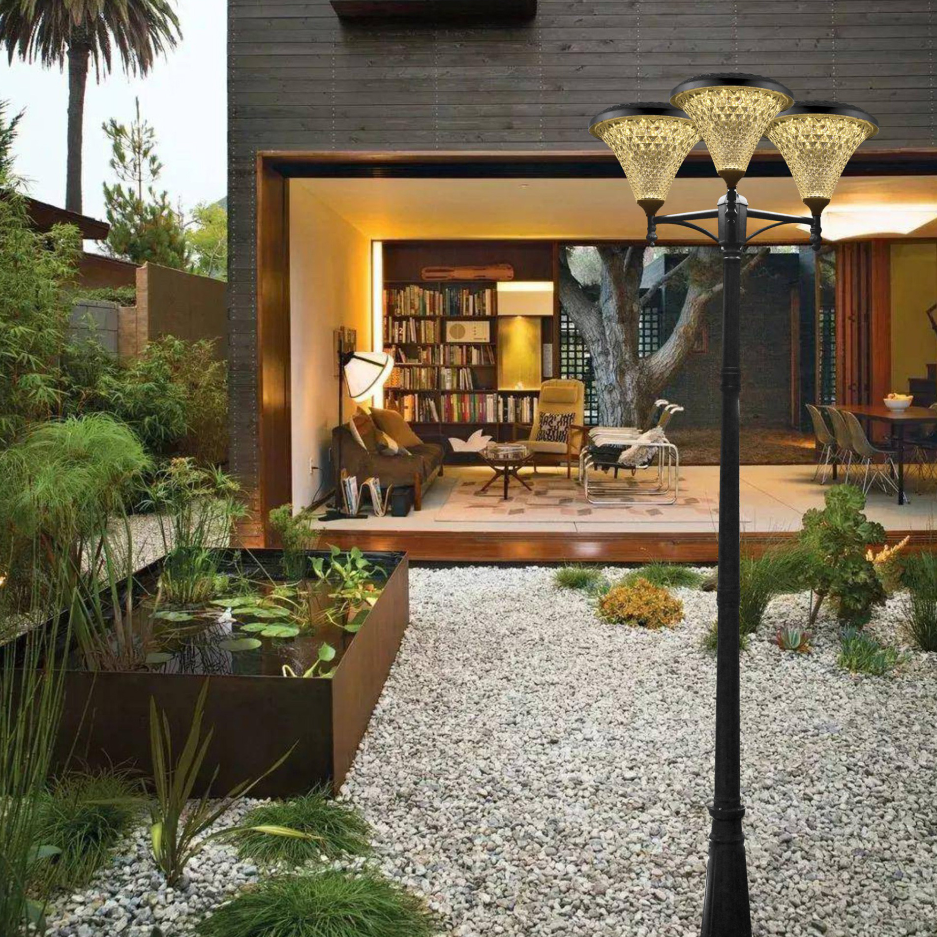classical aluminium with pc all in one led solar garden lamp manufacturer