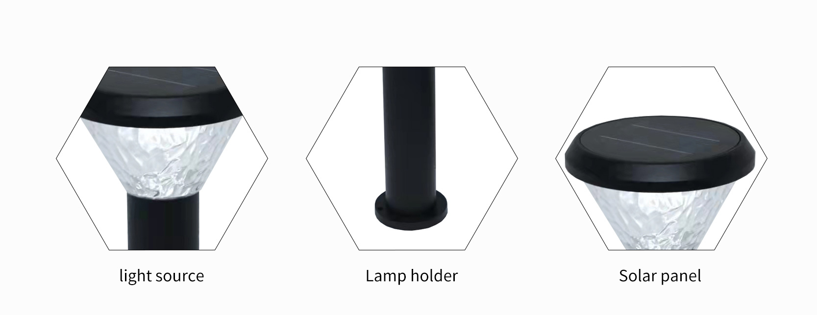 frosted pc led solar lawn lights manufacturer