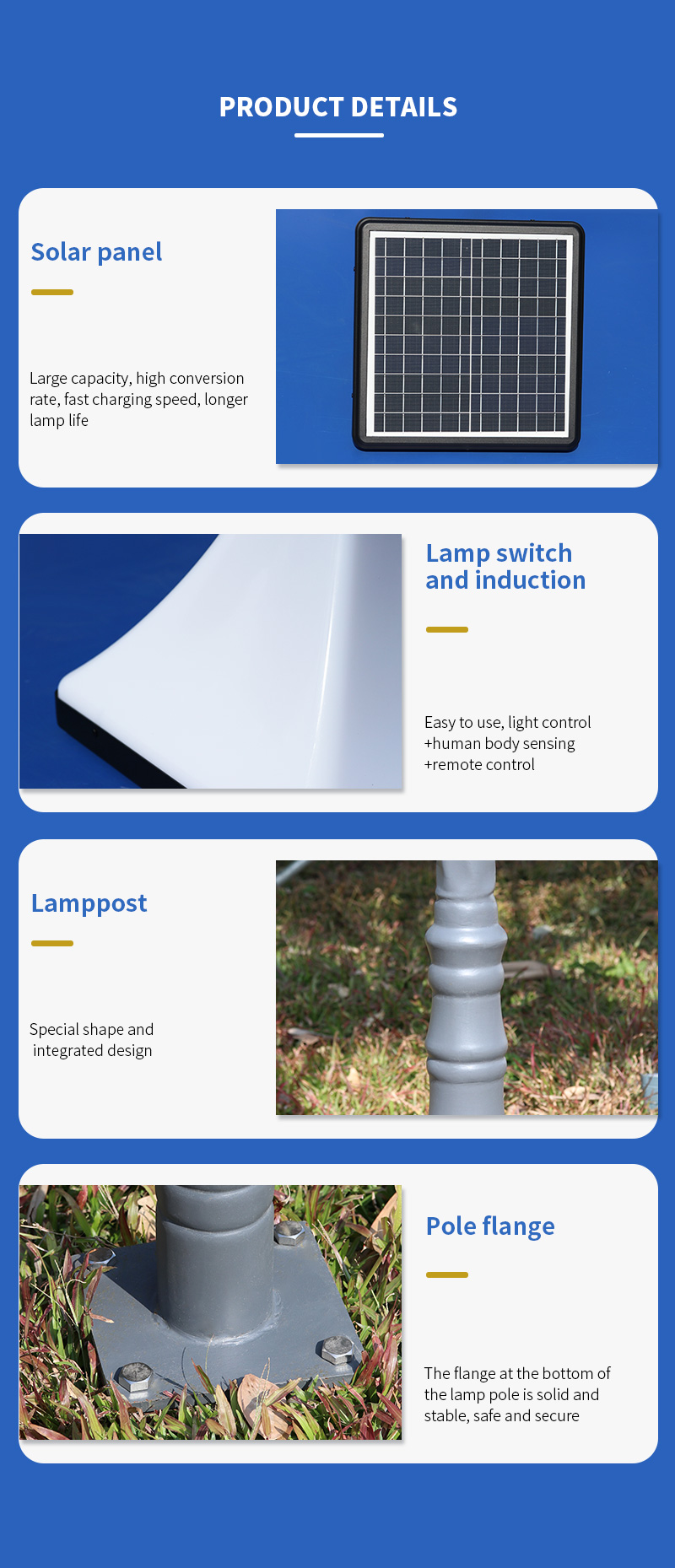 high power led solar urban lamp supplier