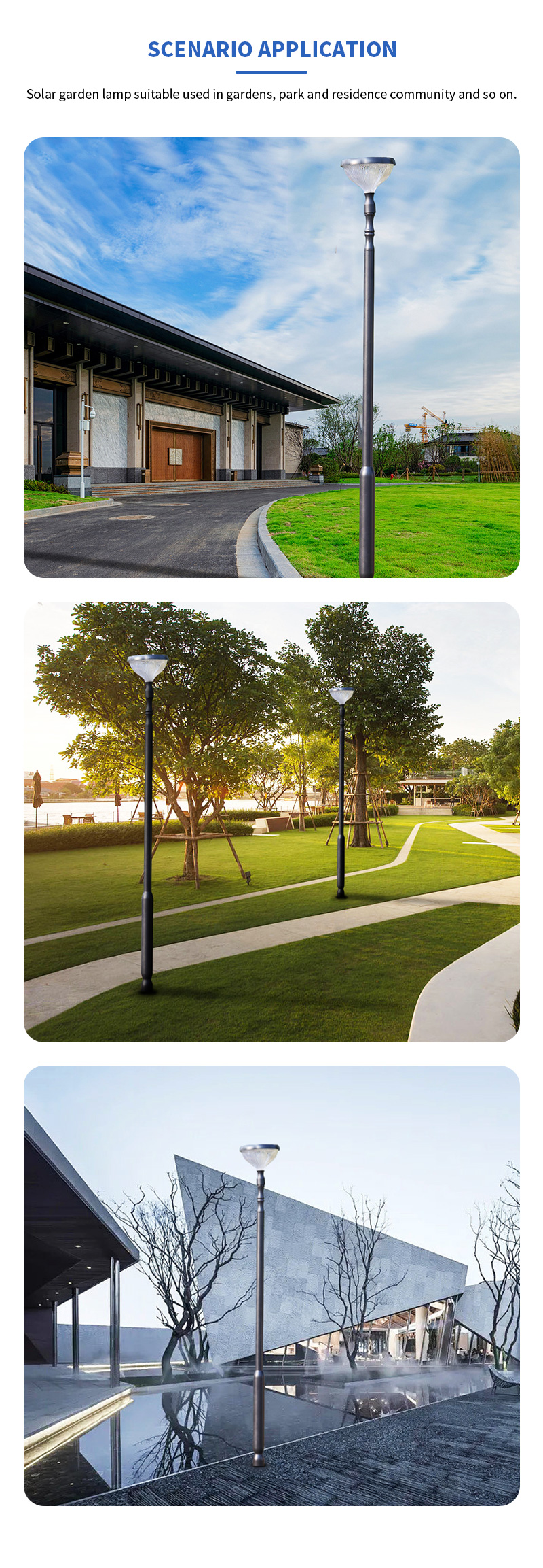 high power solar garden lamps manufacturer