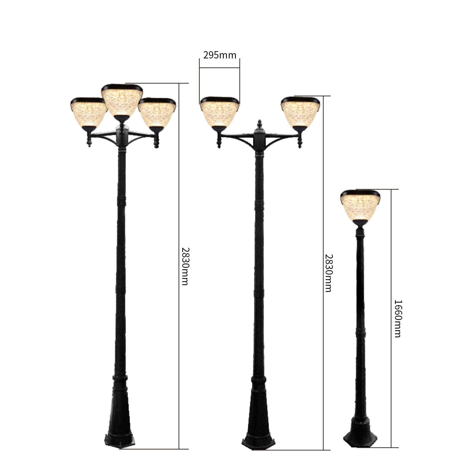 classical aluminium all in one solar yard lamp manufacturer