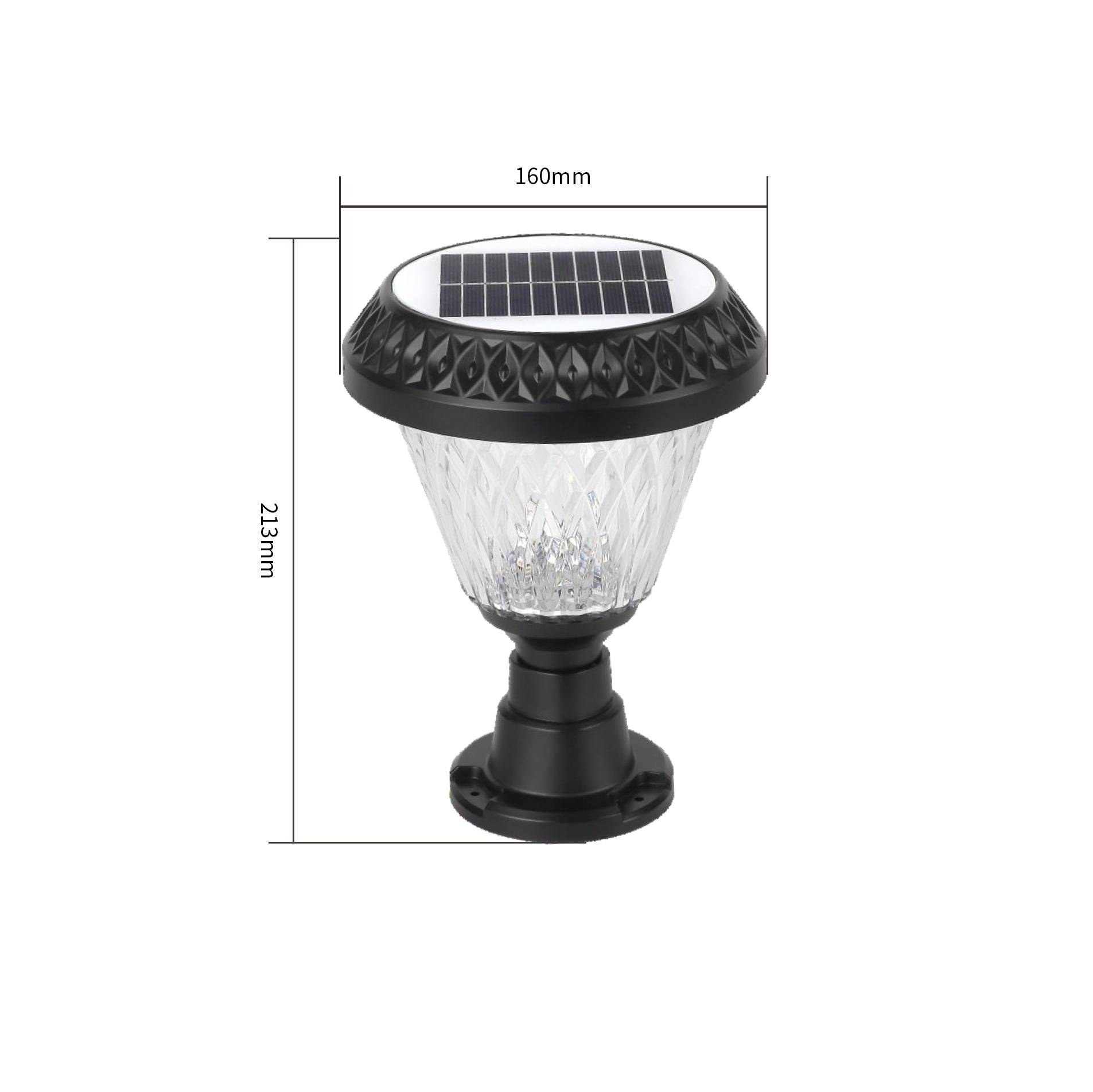 new pc led solar column light manufacturer