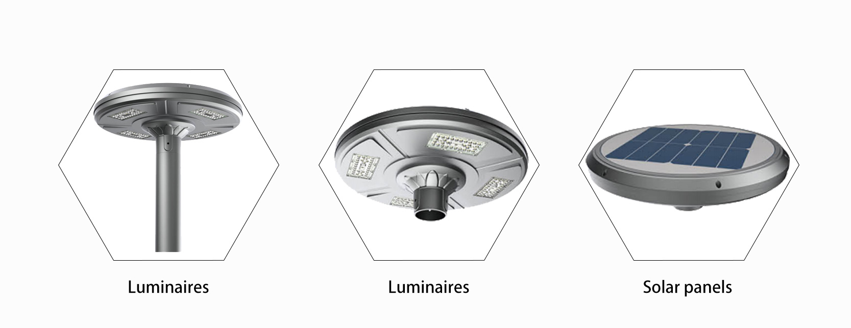 led solar garden light luminaire