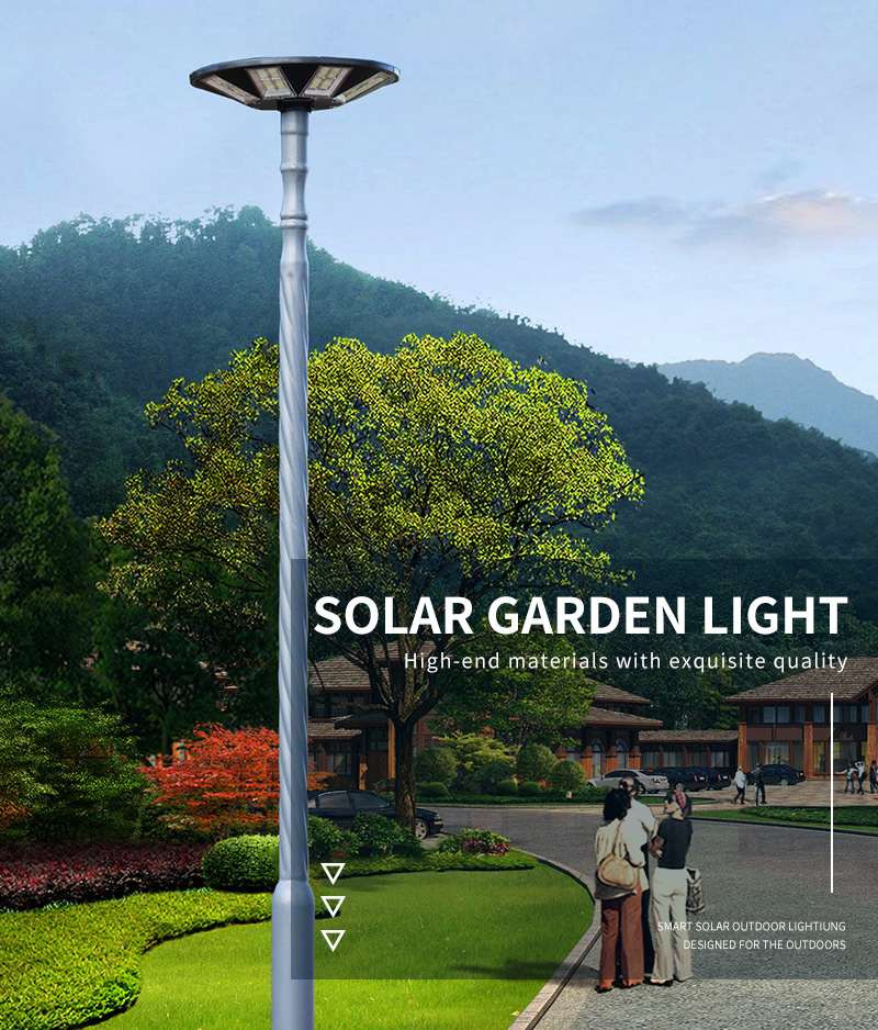 new style UFO 8 big round led solar urban light manufacturer