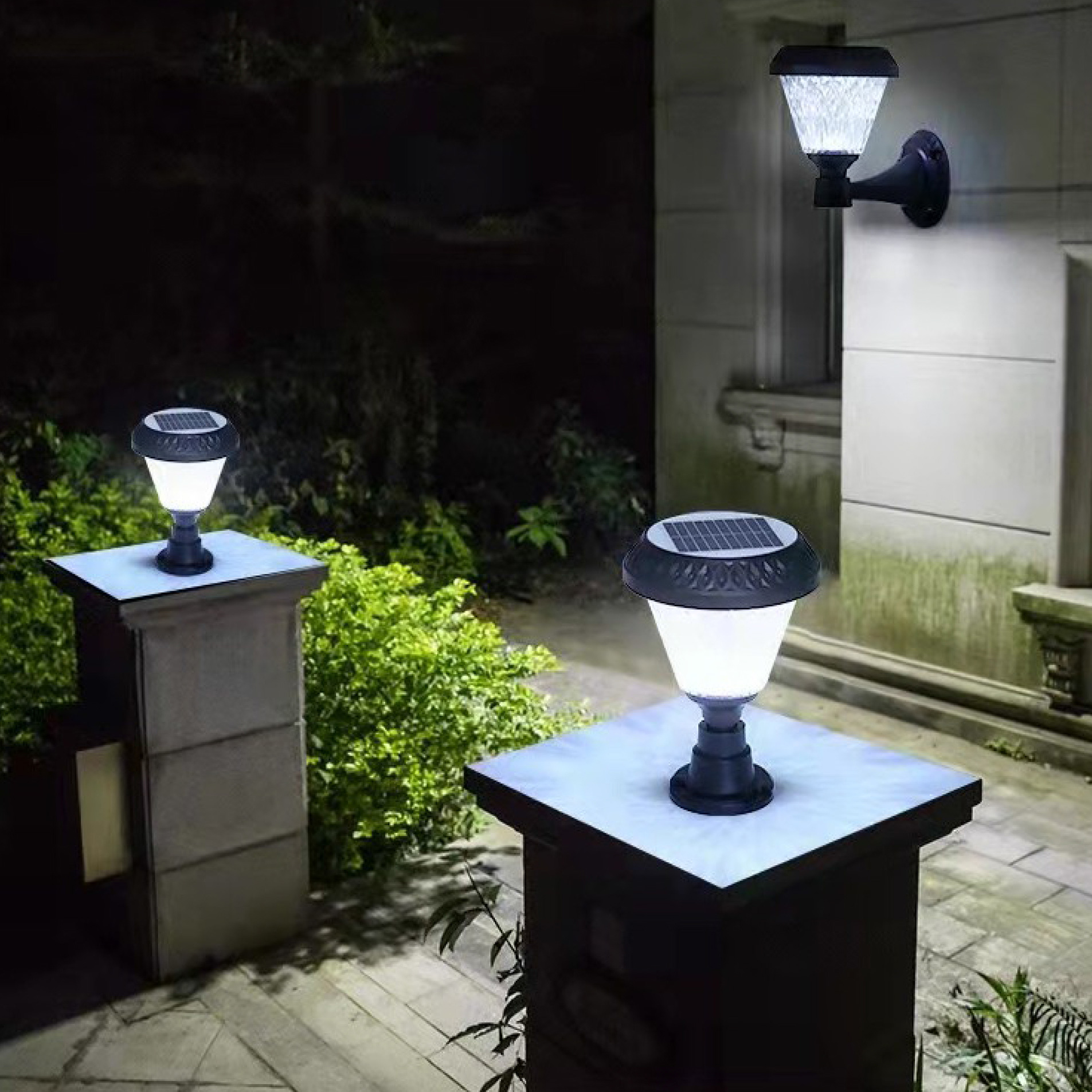 new pc led all in one solar column light manufacturer