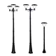 one head two head three head aluminium led solar yard lamp manufacturer
