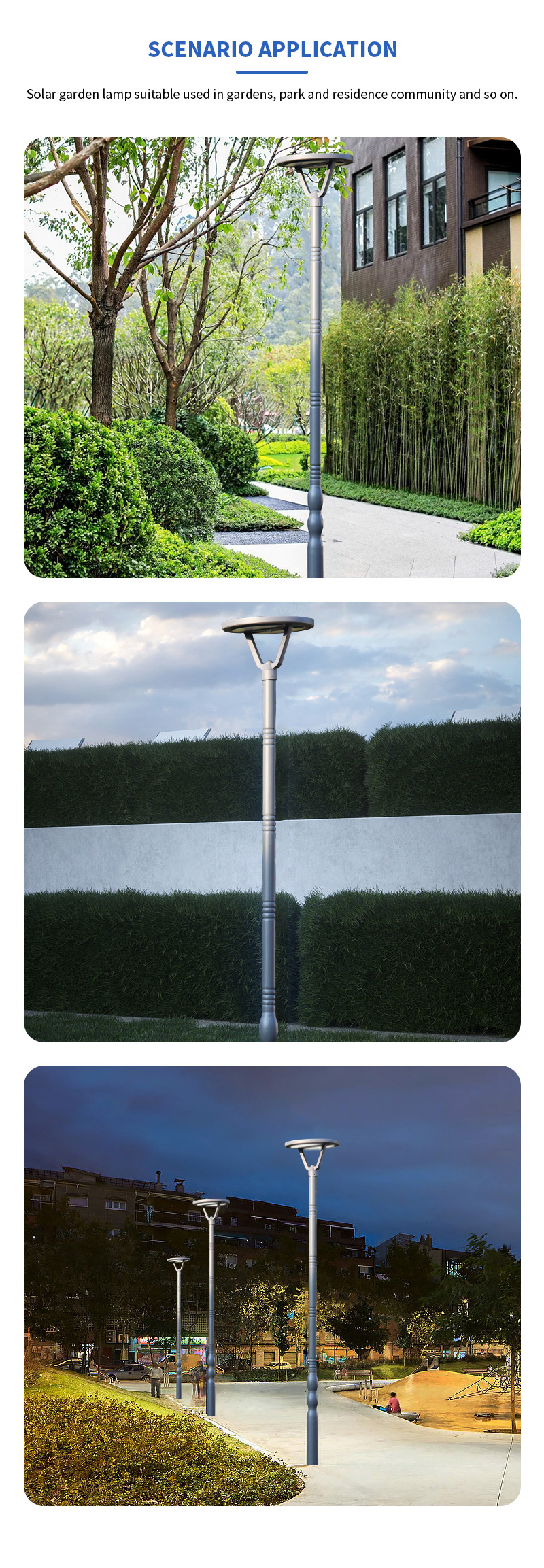 modern high quality half-moon led solar urban light exporter