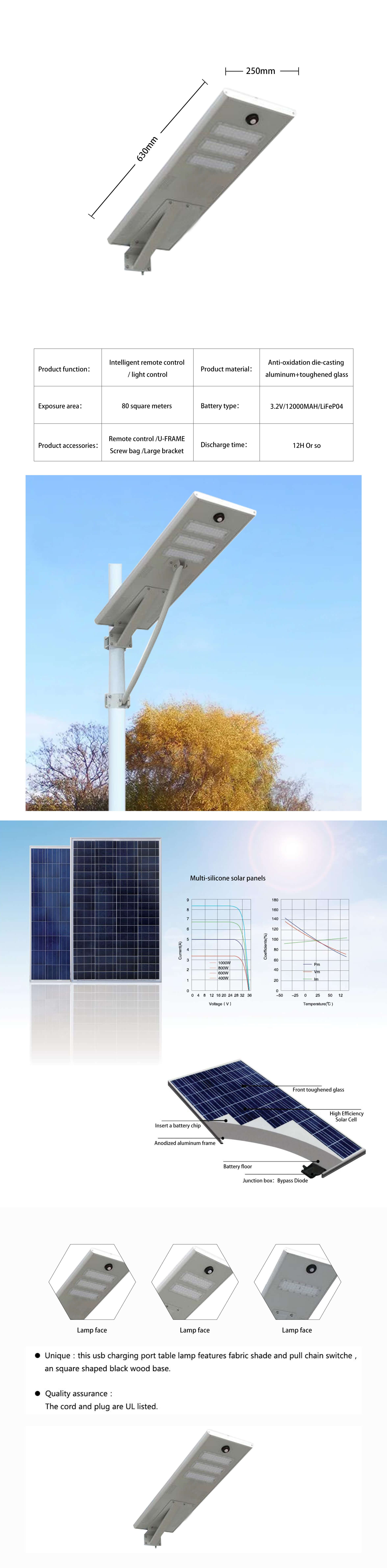 all in one led solar street light