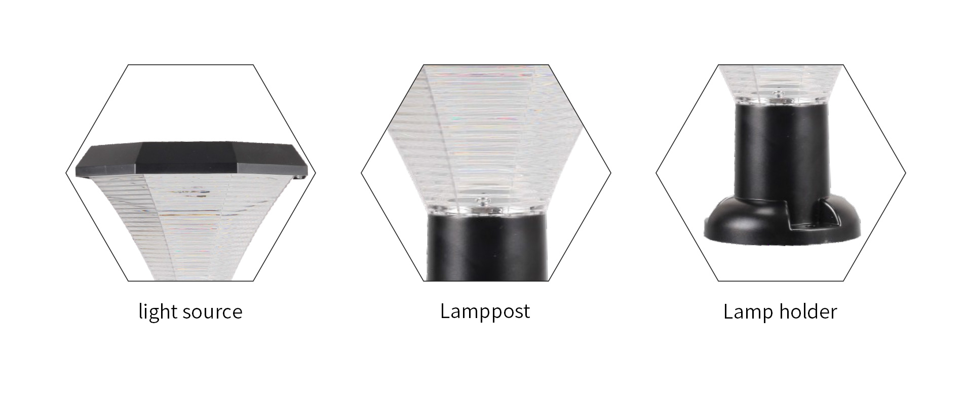 pc led solar column lamp manufacturer
