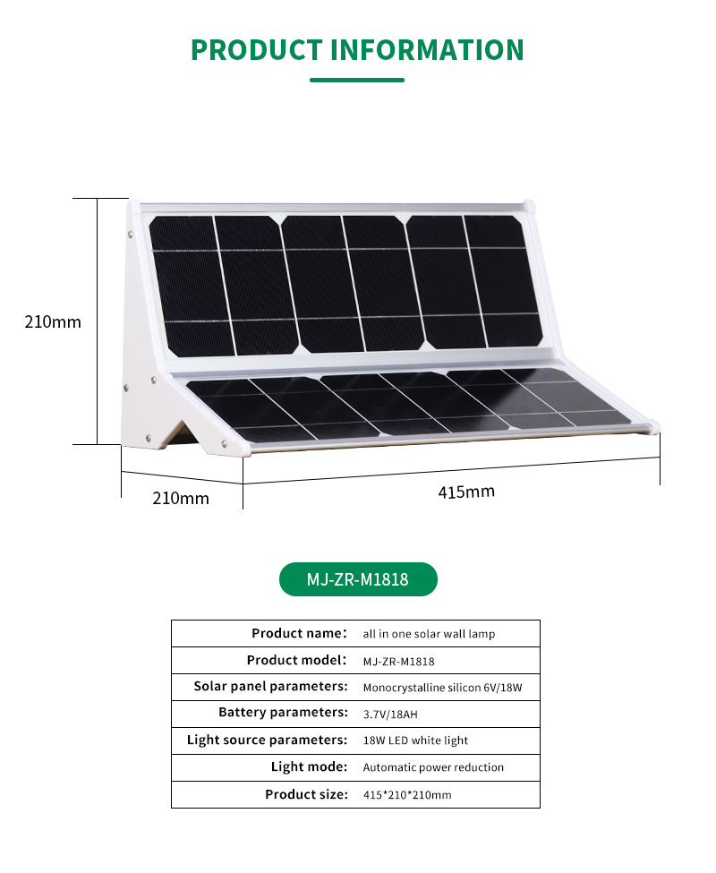high quality solar panel double-sided all in one solar wall lamp exporter