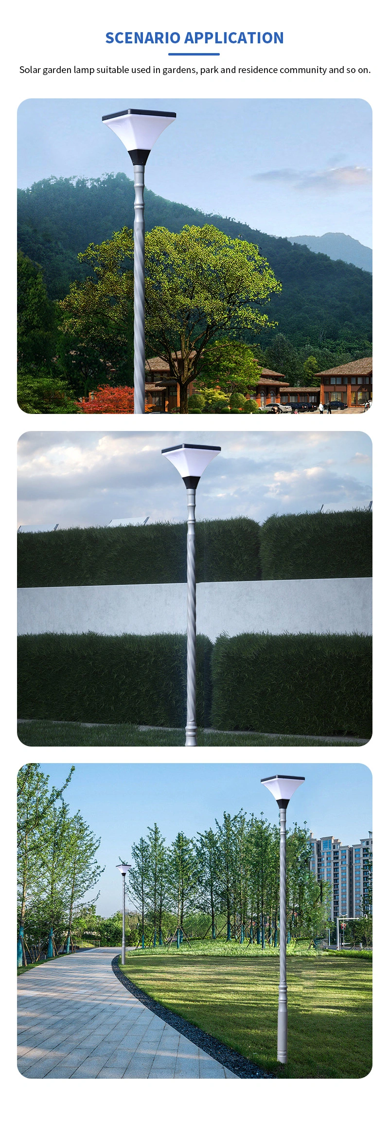 popular modern led solar urban lamp supplier