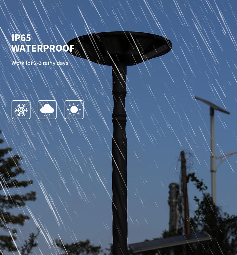 new style waterproofUFO 8 big round led solar urban light manufacturer