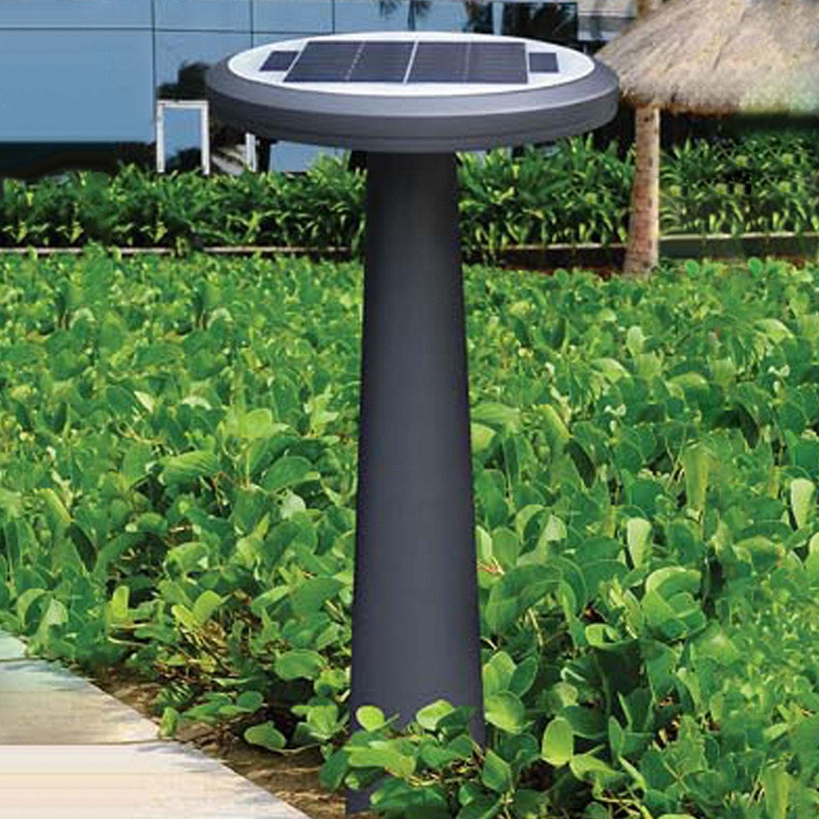 aluminium all in one led solar bollard light manufacturer