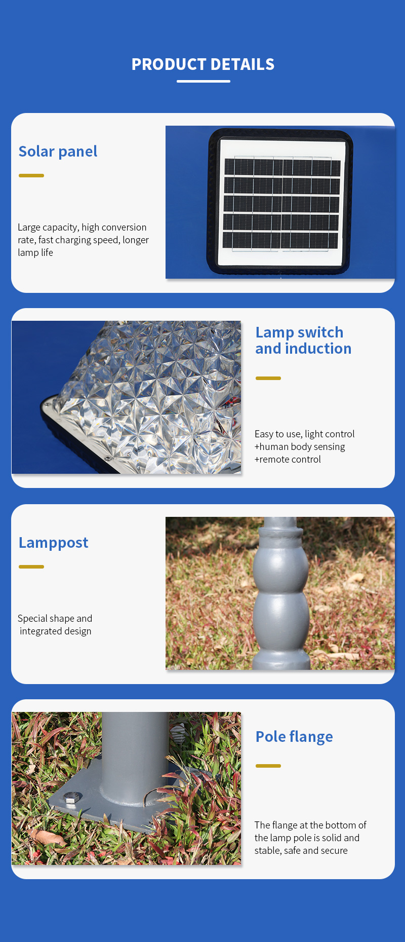 high power modern all in one solar garden lamp exporter