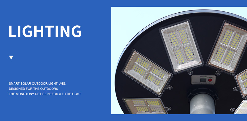 new style smart UFO 8 big round led solar urban light supplier