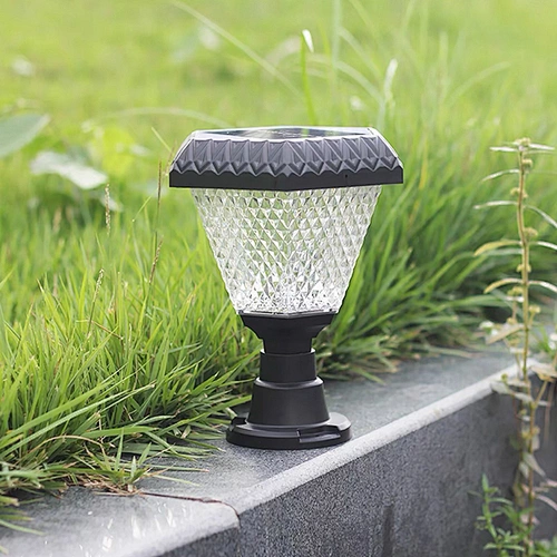 small multipoint hexagon PC led solar column lamp manufacturer