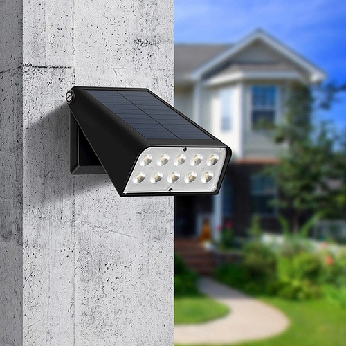 villa trapezoid led all in one solar wall light