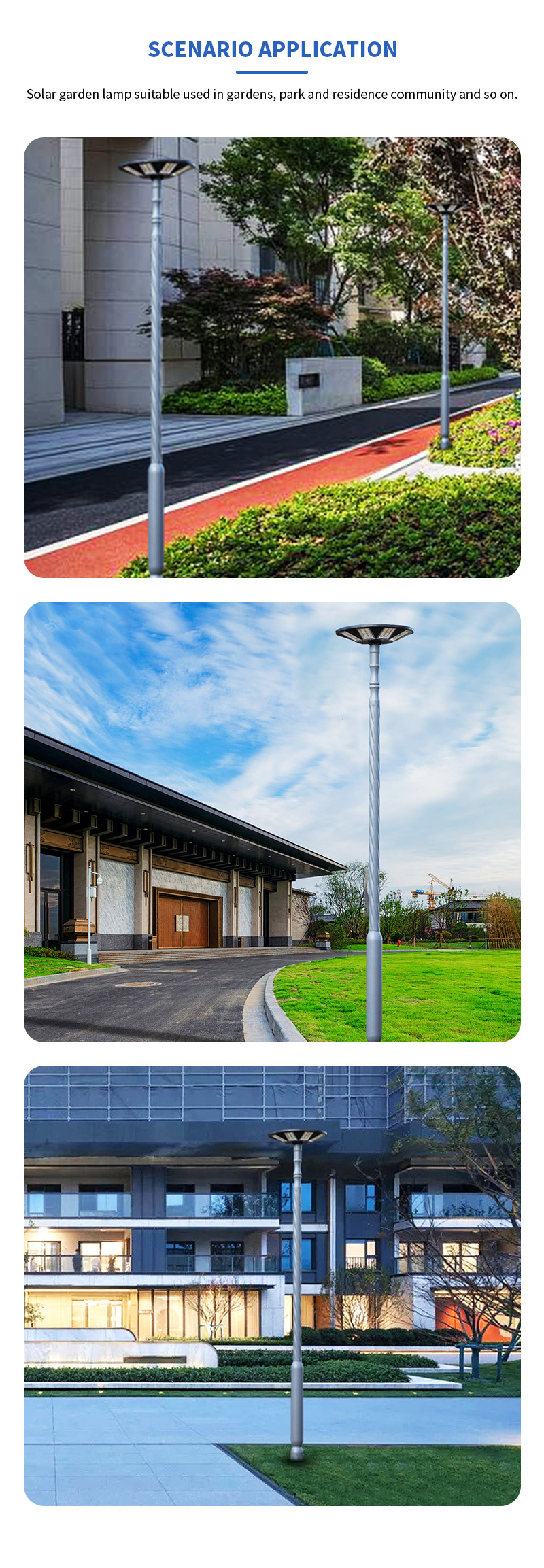 new style hot sell UFO 8 big round led solar urban light manufacturer