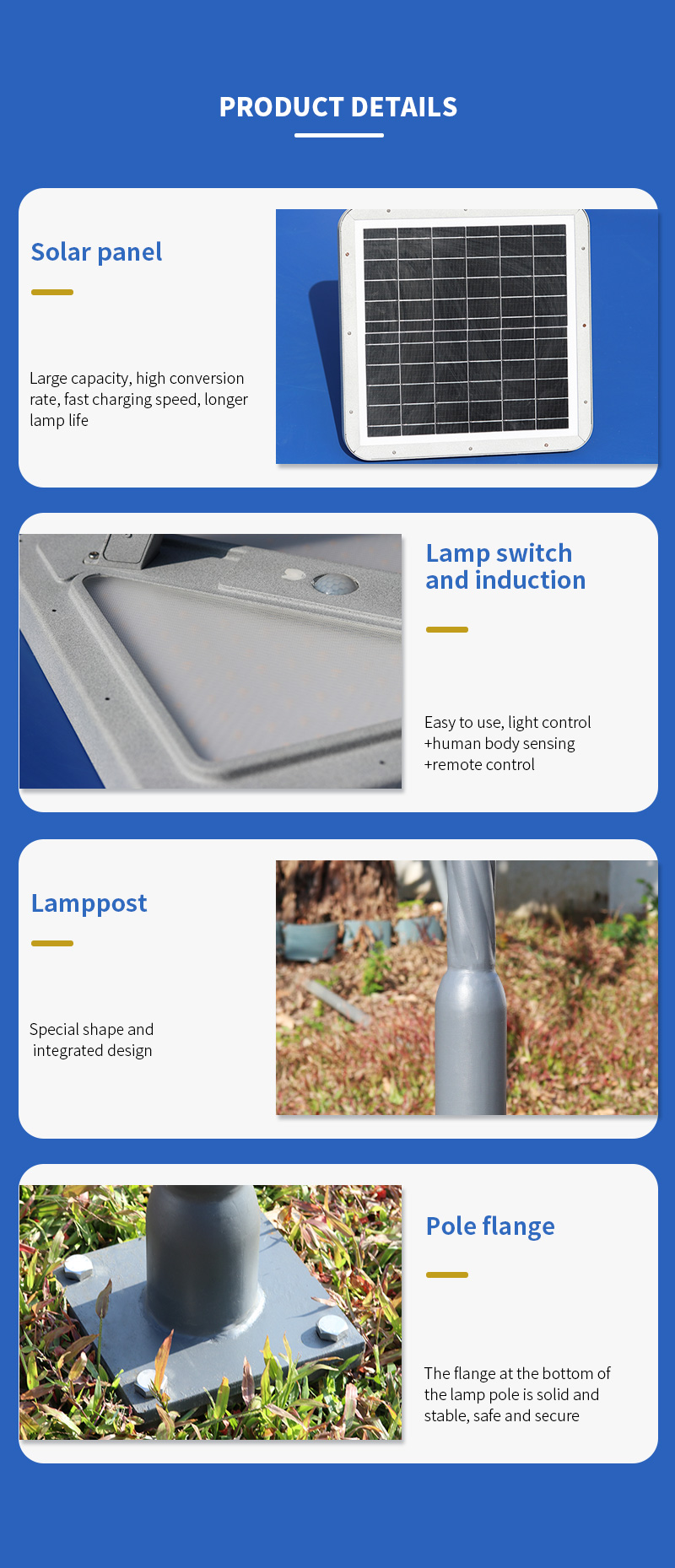 high quality modern half-moon led all in one solar yard lamp manufacturer