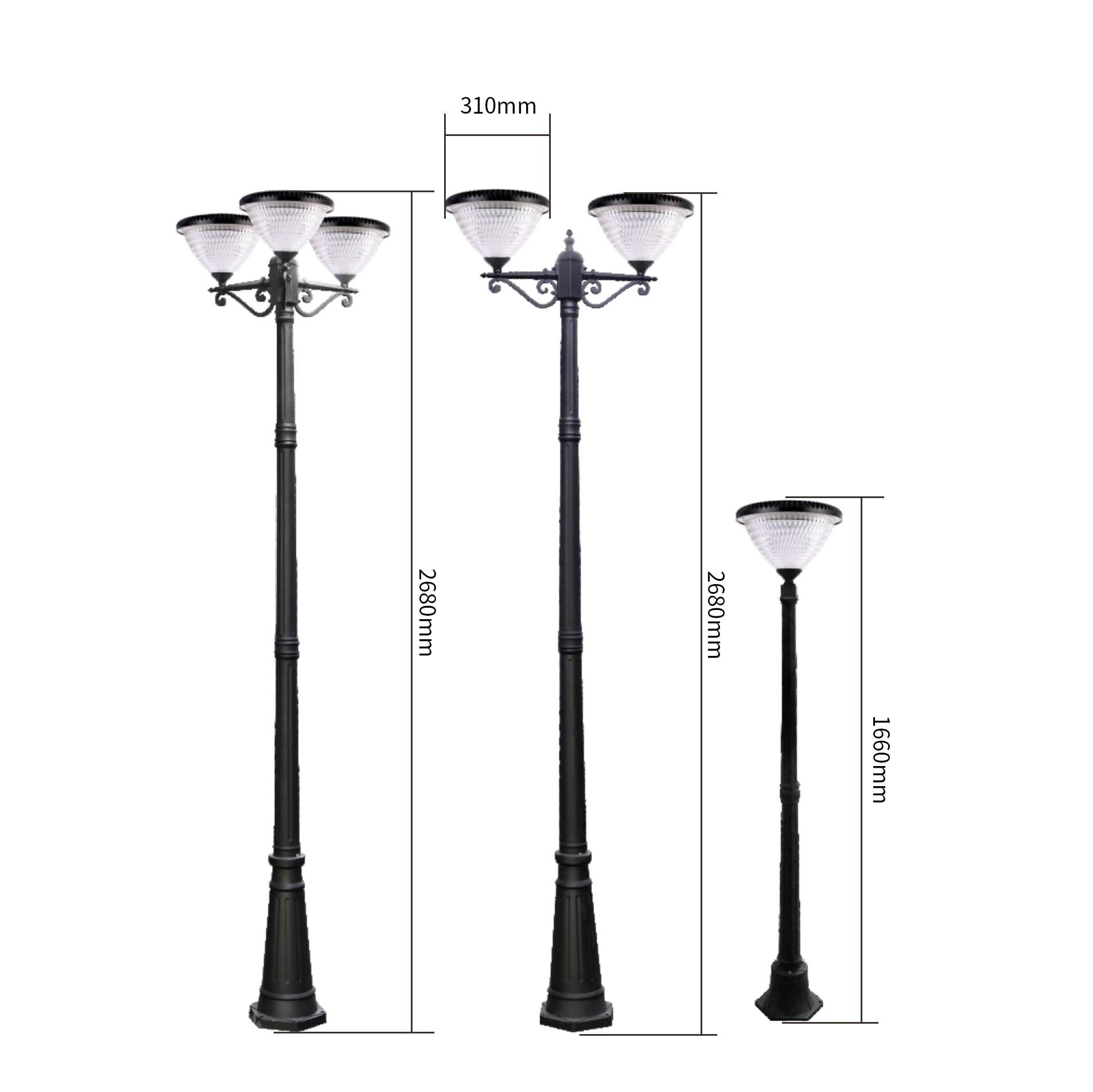 new pc diffuser with classical style led solar yard lamp manufacturer