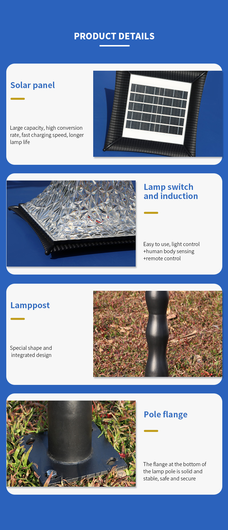 hot sell solar coundyard lamp exporter