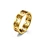 polished steel finger ring