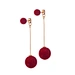 gold long drop earrings